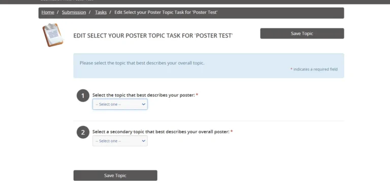 Task 2 – Select Poster Topic